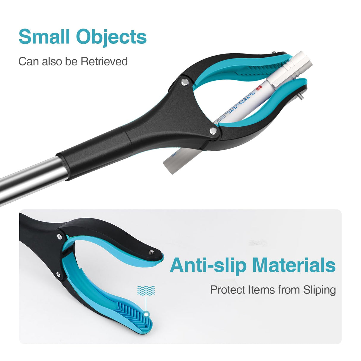 Grabber Reacher Tool 2-Pack, 32" Folding Reacher Grabber Pickup Tool with Magnets, Lightweight Grabbers for Seniors, Trash Grabber Tool with 90°Rotating Head