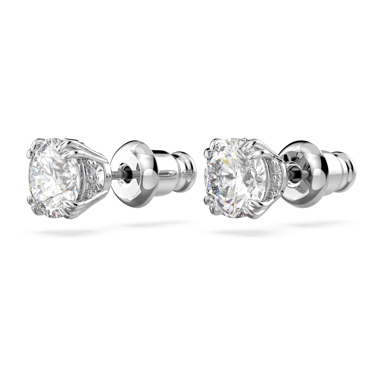 Swarovski Constella Pierced Stud Earrings, White Crystals on a Rhodium Finish Setting, Part of the Constella Collection