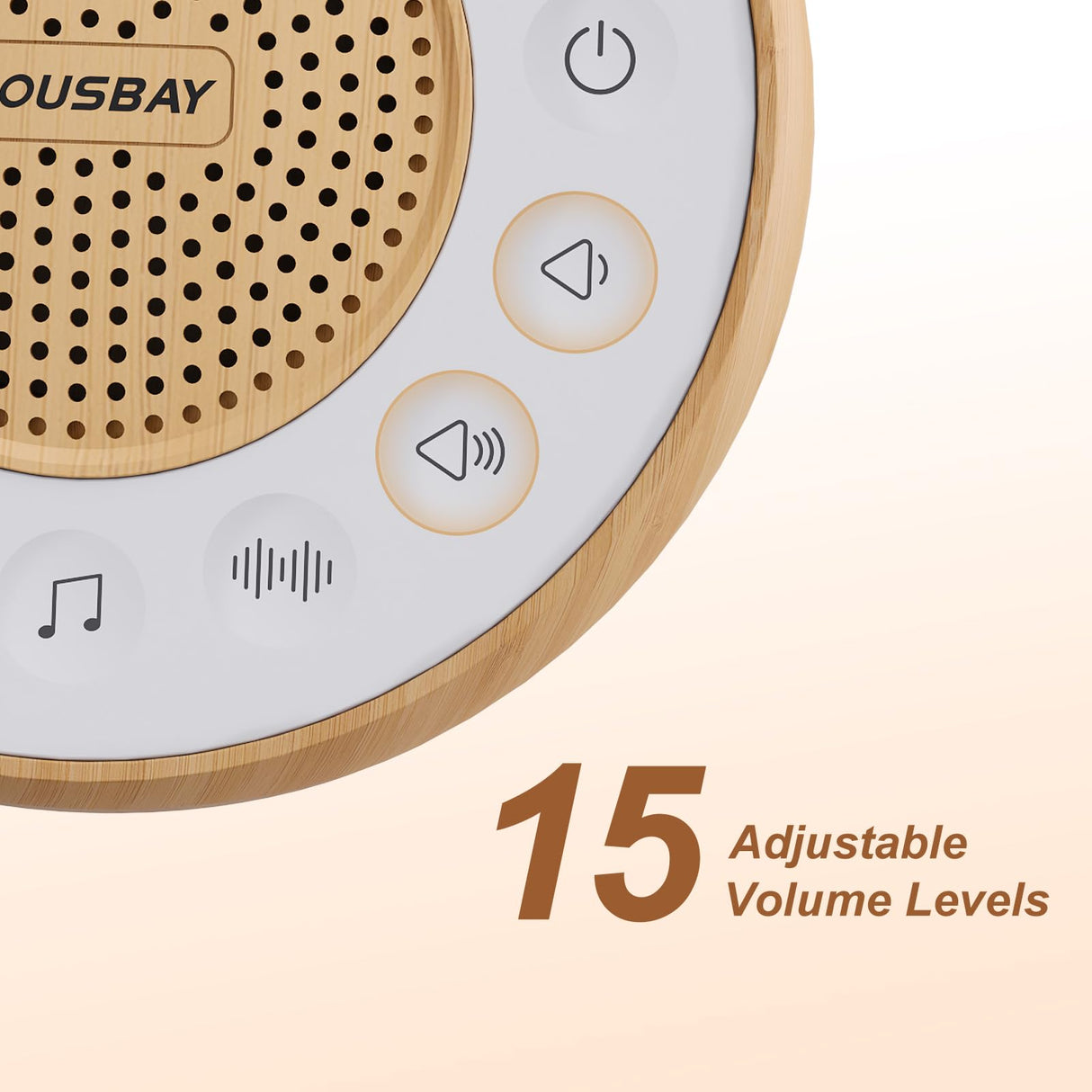 Housbay White Noise Sound Machine, 31 Soothing Sounds, 5W Loud Stereo Sound, Sleep Timer, Small Sleep Machine & Noise Canceling for Sleeping, Relaxation