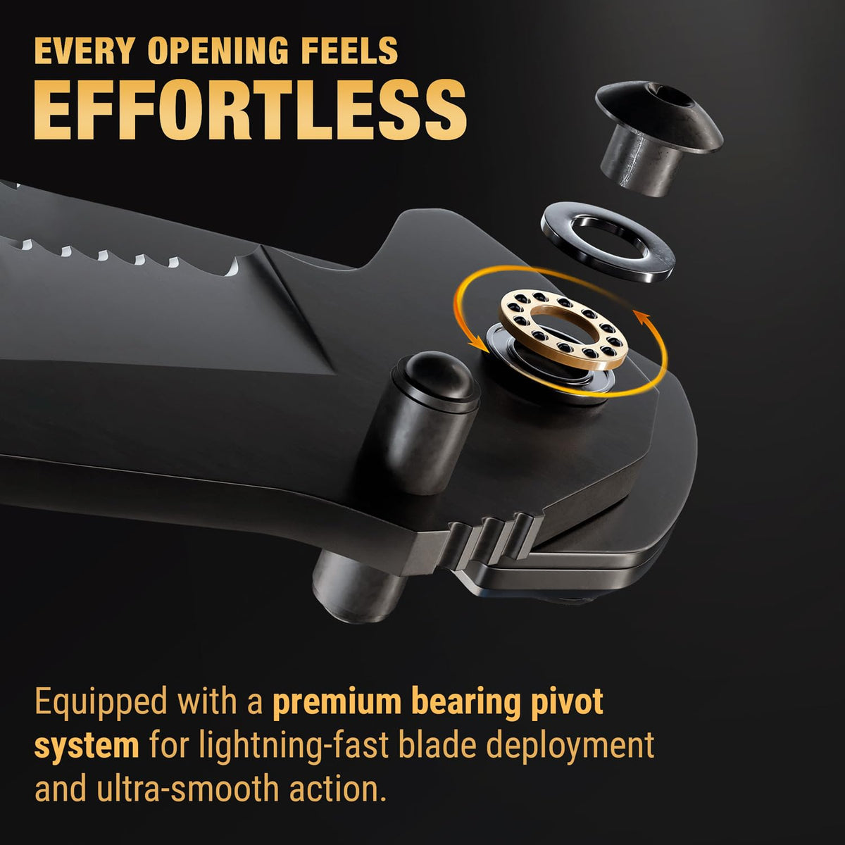 Legal Pocket Knife with Ball Bearing & Case - 5 in 1 Knife - 2.95” Serrated Blade, Glass Breaker, Seat Belt Cutter - EDC Folding Knives with Portable Clip - Tool for Tactical Camping Survival 6680 U