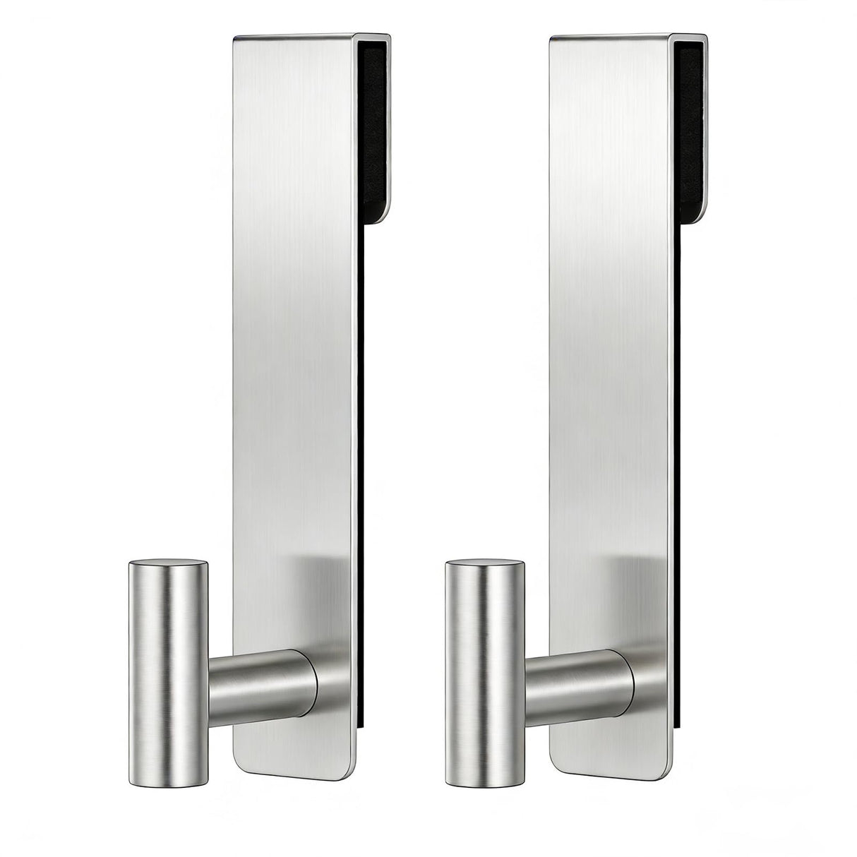 HUFEEOH Shower Towel Hooks, 7.5-Inch Extended Over Glass Shower Door Hanger for Towels & Robes, Rustproof Bathroom Towel Rack, 2-Pack (Silver, T Shape)