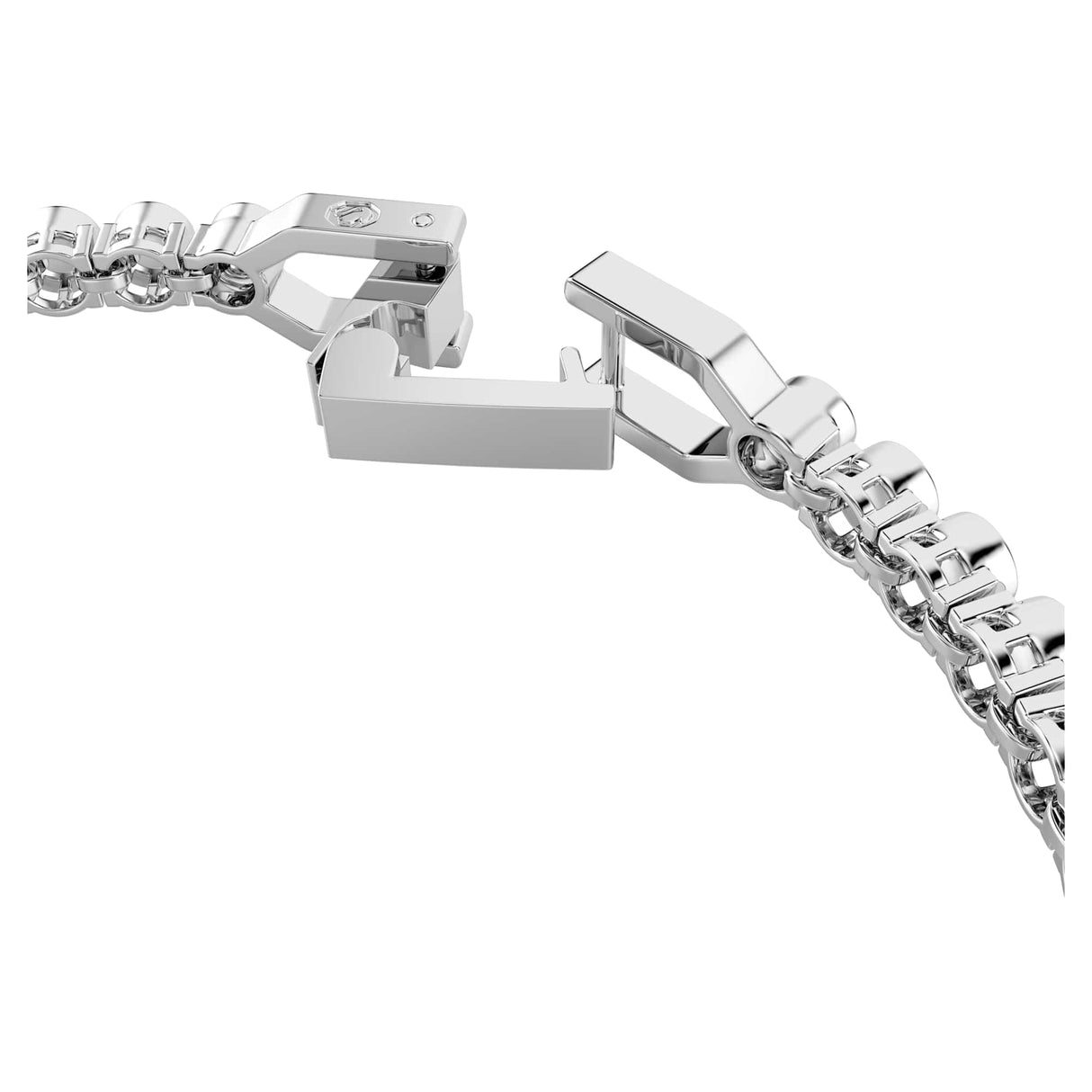 Swarovski Imber Emily Tennis bracelet, Round cut, Blue, Rhodium finish