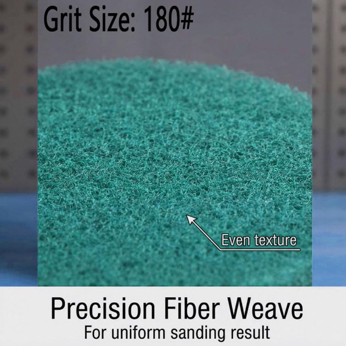 JUNLIXN 5 Inch 180 Grit Drill Brush Scrubber Scouring Pads, 20 Pcs Hook & Loop Power Scrubber Scouring Pad for Rotary Tools, Random Orbital Sander (Green)
