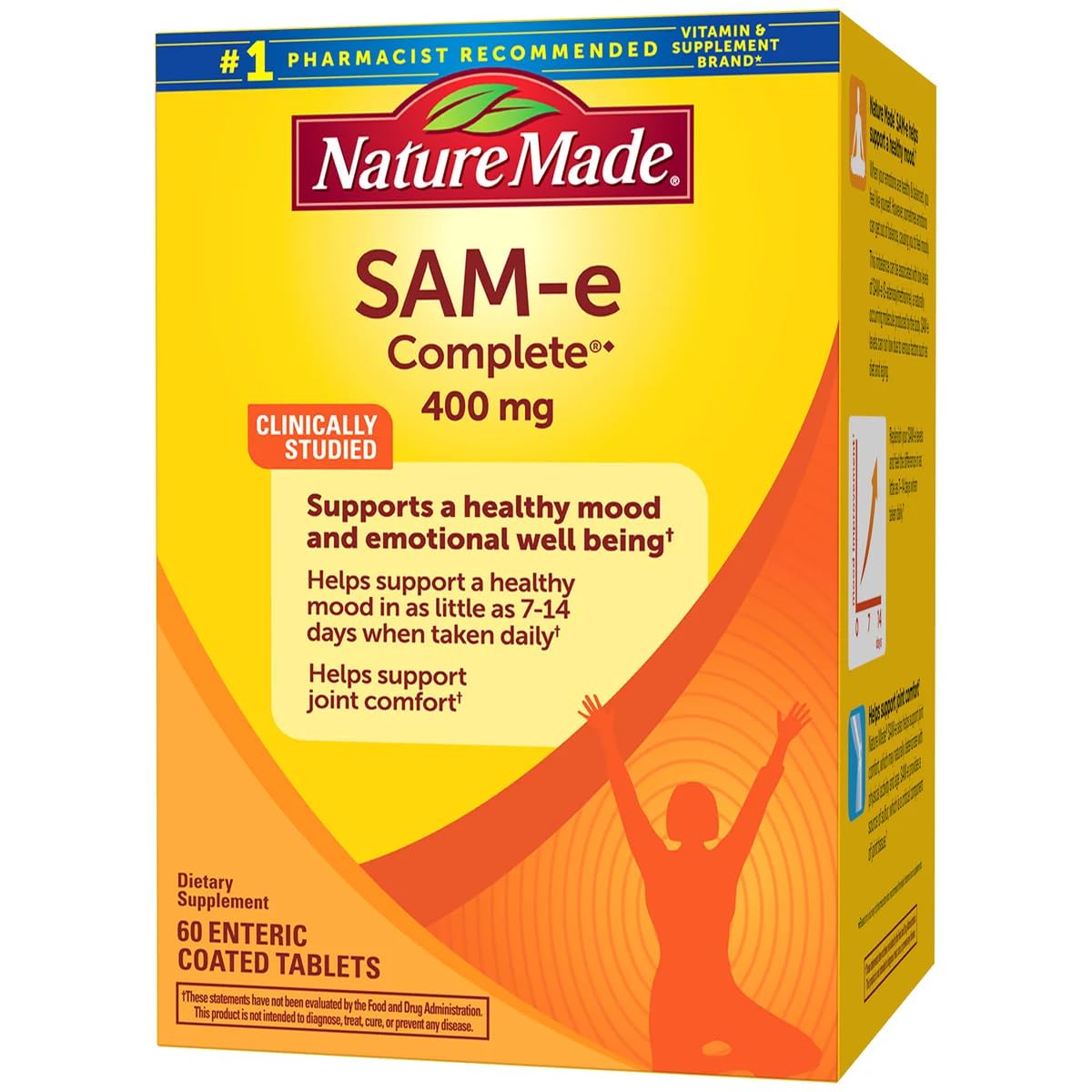 Nature Made SAM-e Complete 400 mg. Tablet (Helps Support Healthy Mood & Joint Comfort) 60 Count