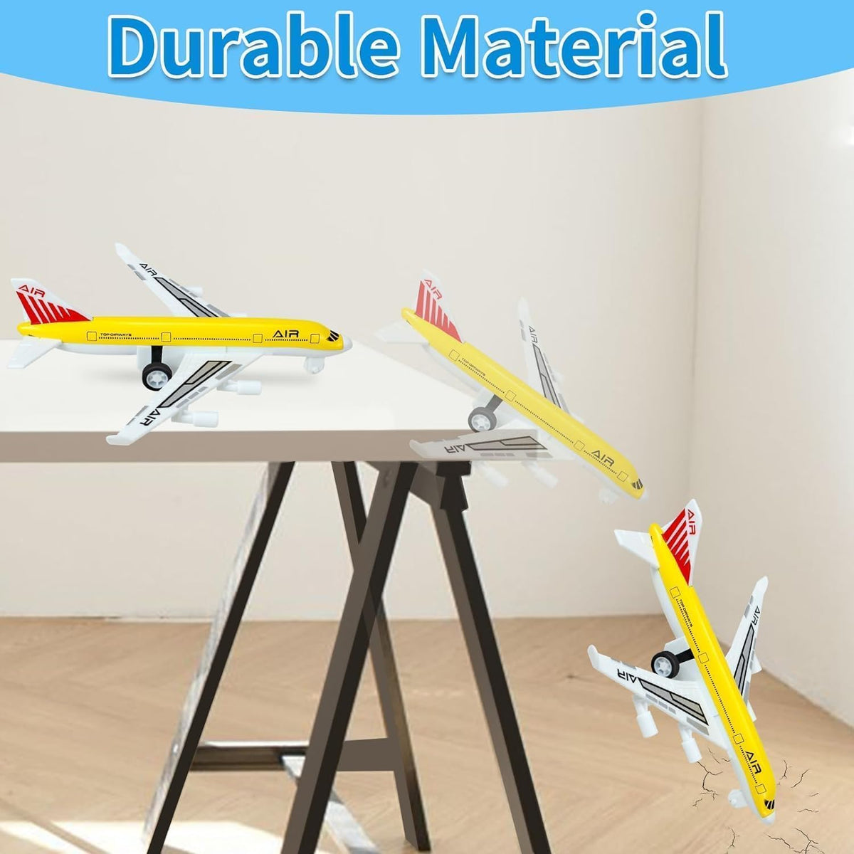 Tcvents Airplane Toys, Metal Plane Pull Back Airplane Toys for Boys 3 4 5-7