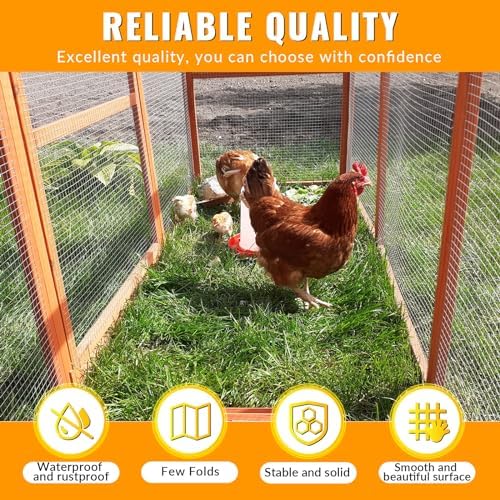 Hardware Cloth 1/4 inch 48 x 100 ft Galvanized Chicken Wire Fencing 23 Gauge Heavy Duty Hot Dip Galvanized Wire Fence Roll for Chicken Poultry Coop, Animal, Fencing,Garden Protection