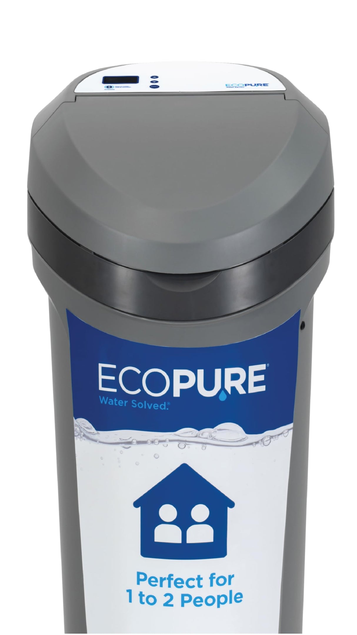 EcoPure EPS110 Whole House Water Softener for Small Households – AutoSense AI Technology, High-Efficiency Salt Usage, Compact Space-Saving Design