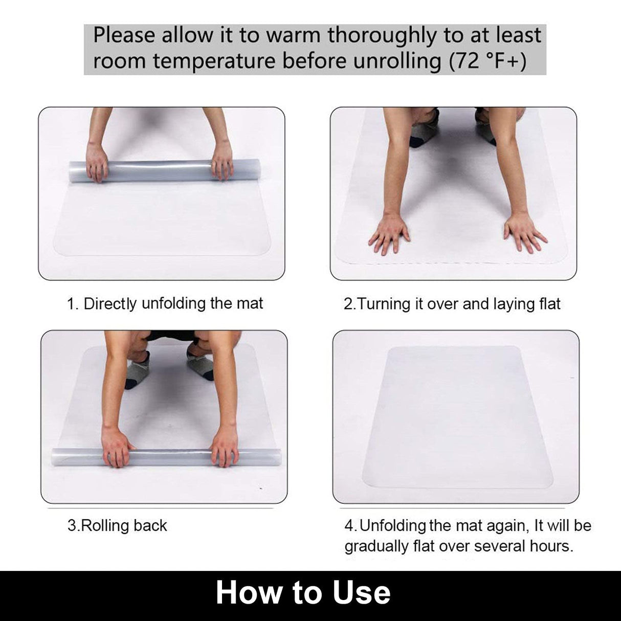 AiBOB Chair Mat for Hardwood Floor, 36 X 48 inches Desk Chair Mat for Wood and Tile Floors, Protection Mats for Office and Home, Easy Glide for Chairs