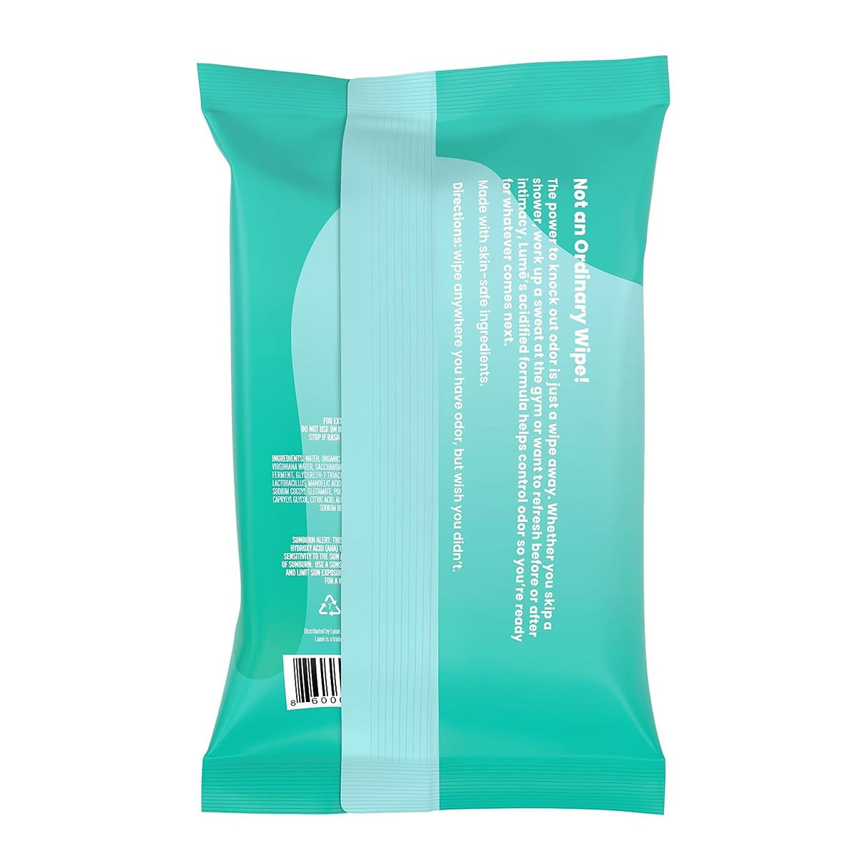Lume Acidified Deodorant Wipes - 24 Hour Odor Control - Aluminum Free, Baking Soda Free, Skin Loving - 45 Count (Pack of 3) (Cool Cucumber)