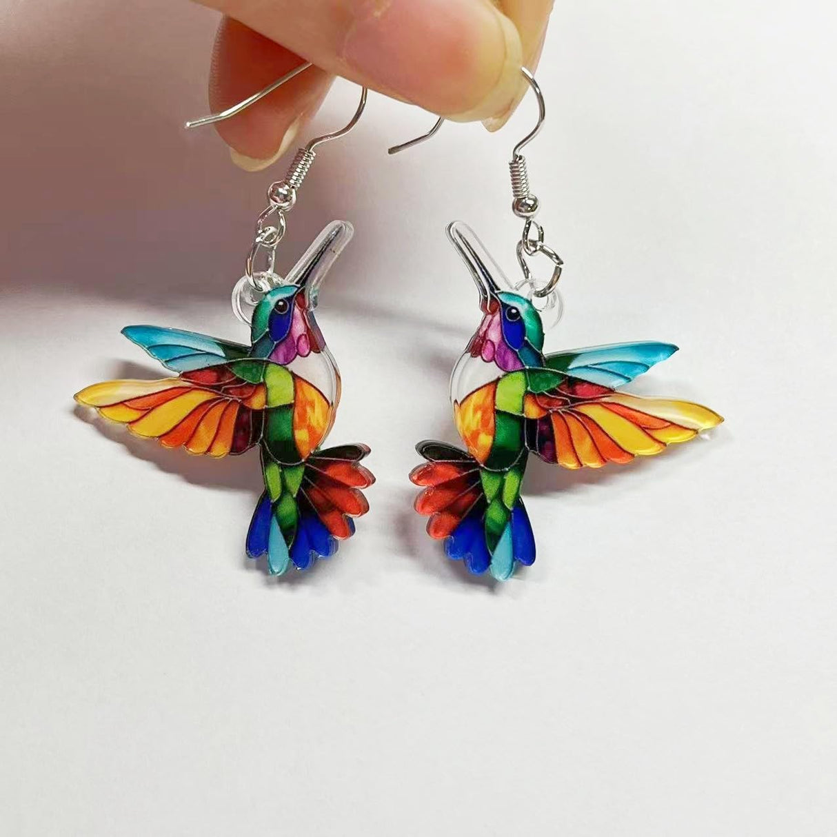 Hummingbird Earrings for Women with 925 Sterling Silver Hooks