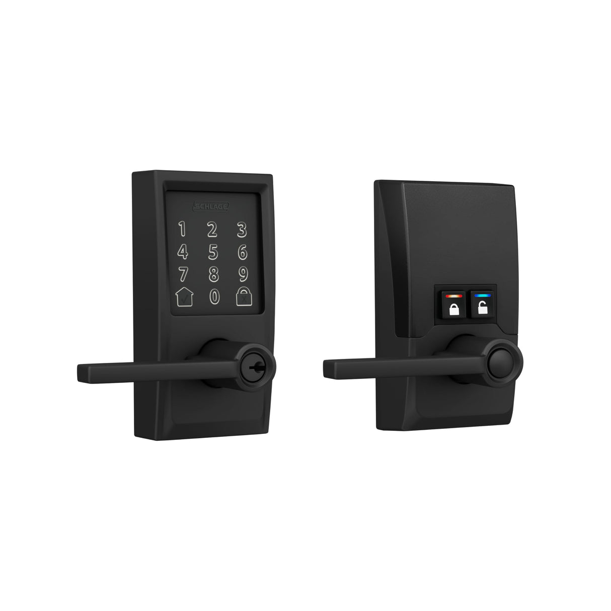 Schlage Encode Smart Wi-Fi Lock with Lever Handle, Touchscreen Keypad, Keyless Entry Door Lock, App Control, Alexa, Google Home and Airbnb Compatible, Matte Black, FE789WB CEN 622 LAT