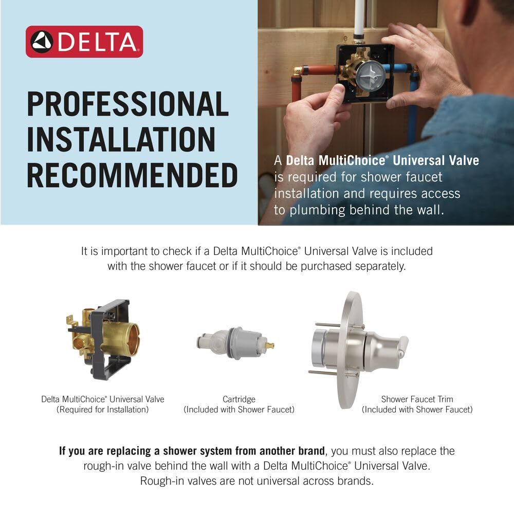 Delta Faucet R10000-UNBX MultiChoice Universal Tub and Shower Valve Body for Tub Faucet Trim Kits