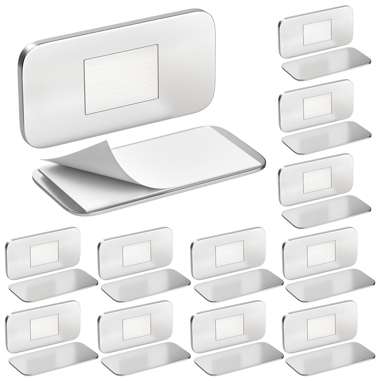 Jiayi No Drill Cabinet Door Magnet for Closure, 12 Pack Magnetic Drawer Closure with Ultra Thin Adhesive Catch, Door Magnetic Catches for Kitchen, Pantry, Keep Cabinets Closed Securely, Easy Install