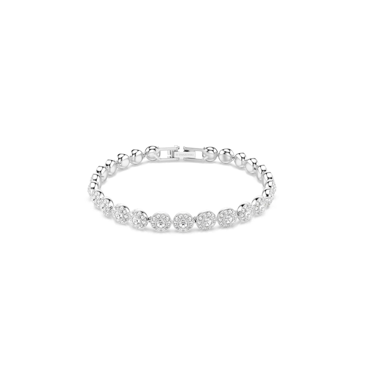 Swarovski Una Angelic Bracelet with White Crystals on a Rhodium Plated Setting