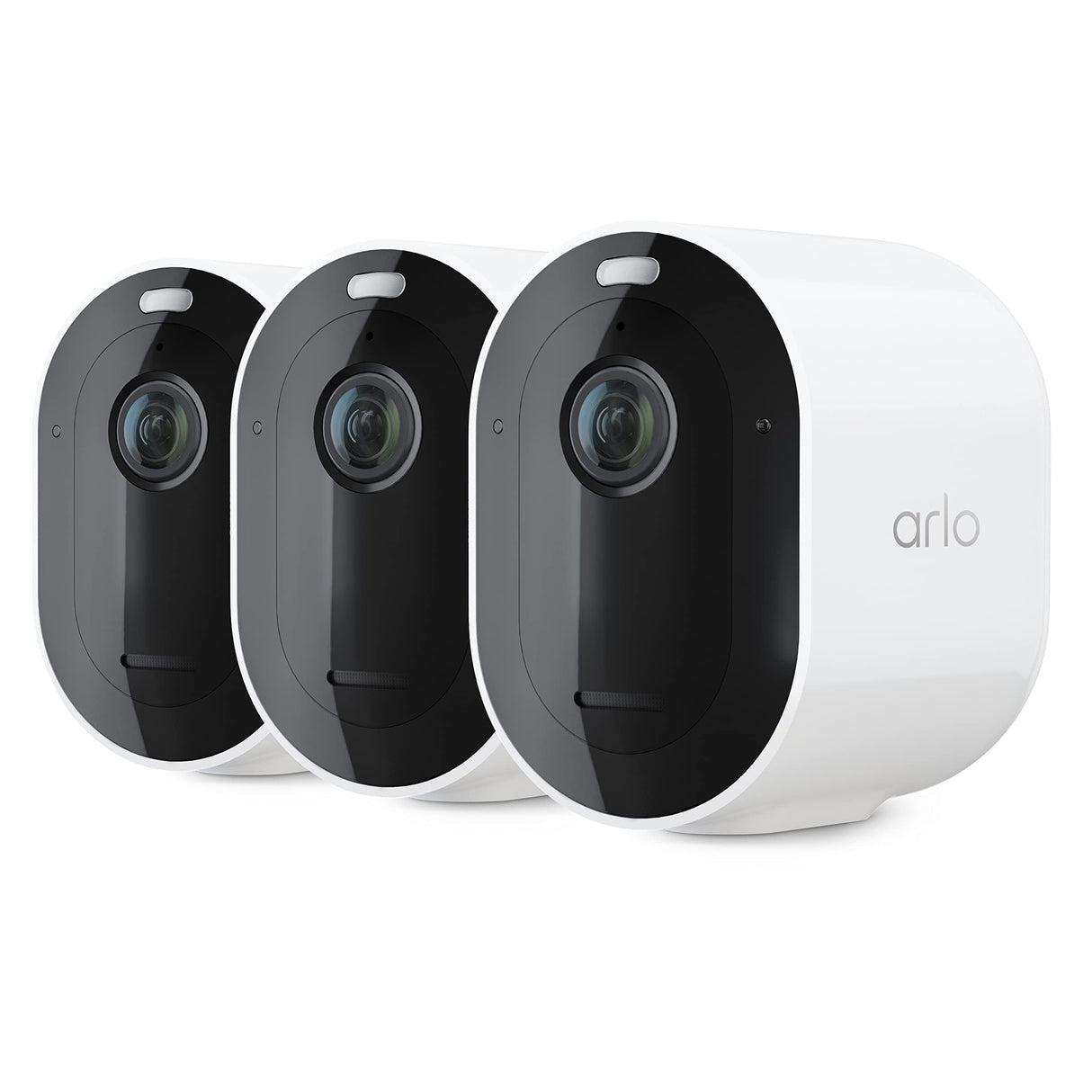 Arlo Pro 5S 2K Spotlight Camera - Wireless Home Security Camera with Spotlight, Color Night Vision, Dual-Band Wi-Fi & 2-Way Audio - White, 3 Pack, VMC4360P