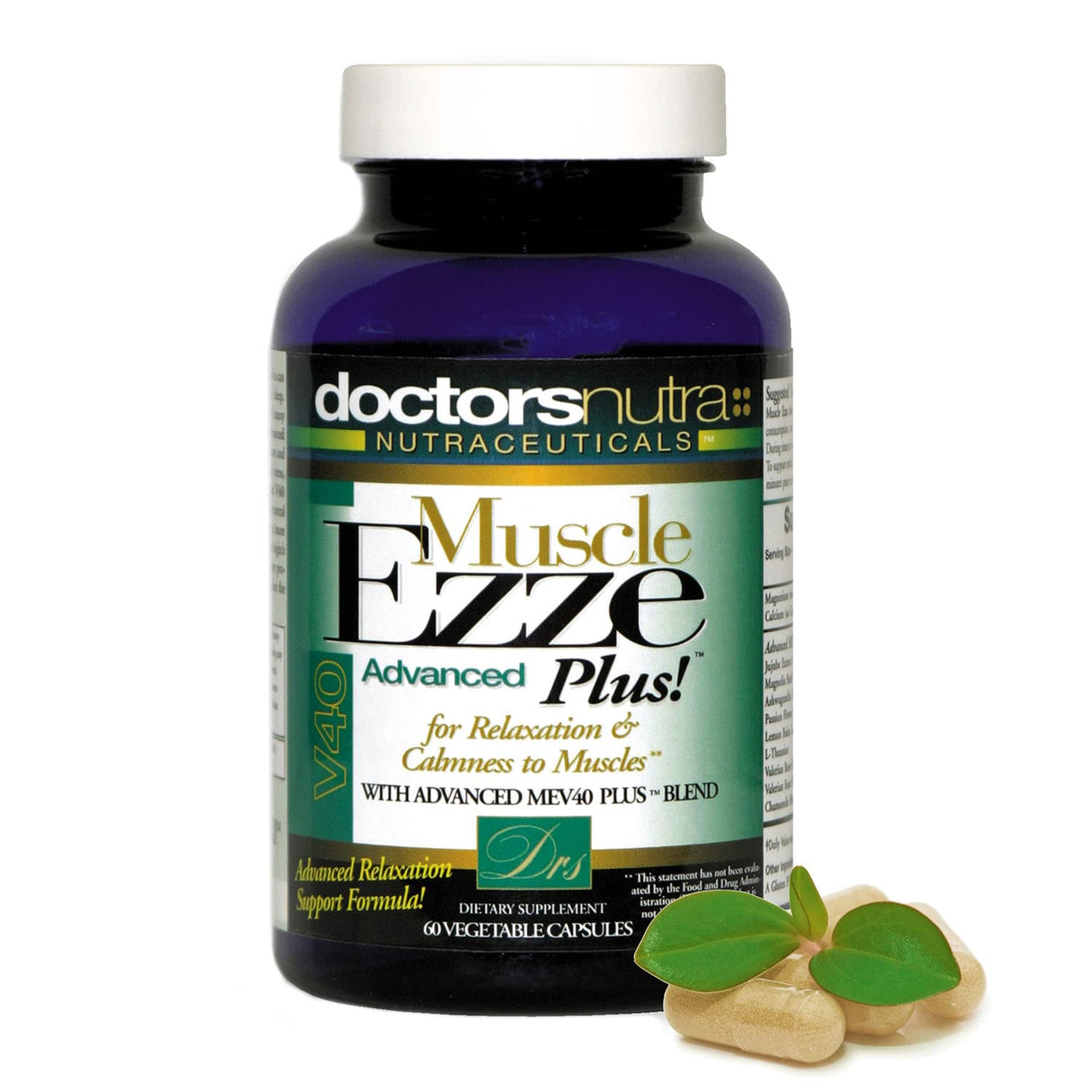 Doctors Nutra Nutraceuticals Muscle Ezze Plus - Day or Night Use Natural Relaxant - Gluten-Free - 60 Veg. Capsules
