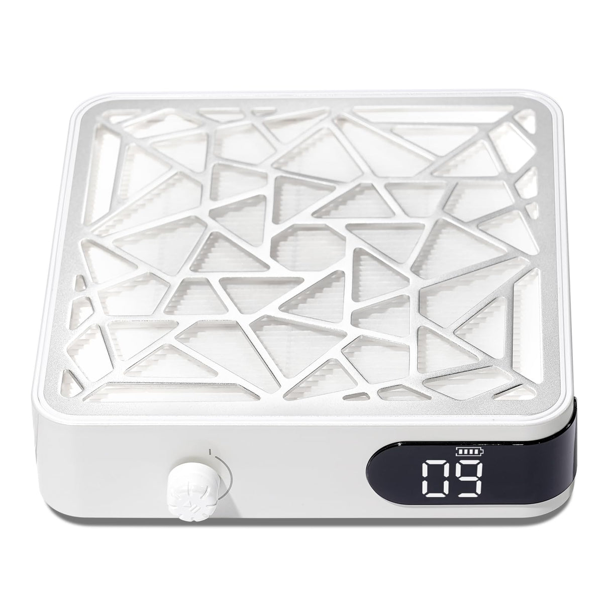 CHRISTINE SHELLY Nail Dust Collector, Powerful Vacuum Fan Vent Dust Collector Extractor Dust Suction Machine for Acrylic Nails Polishing, Nail Salon, White