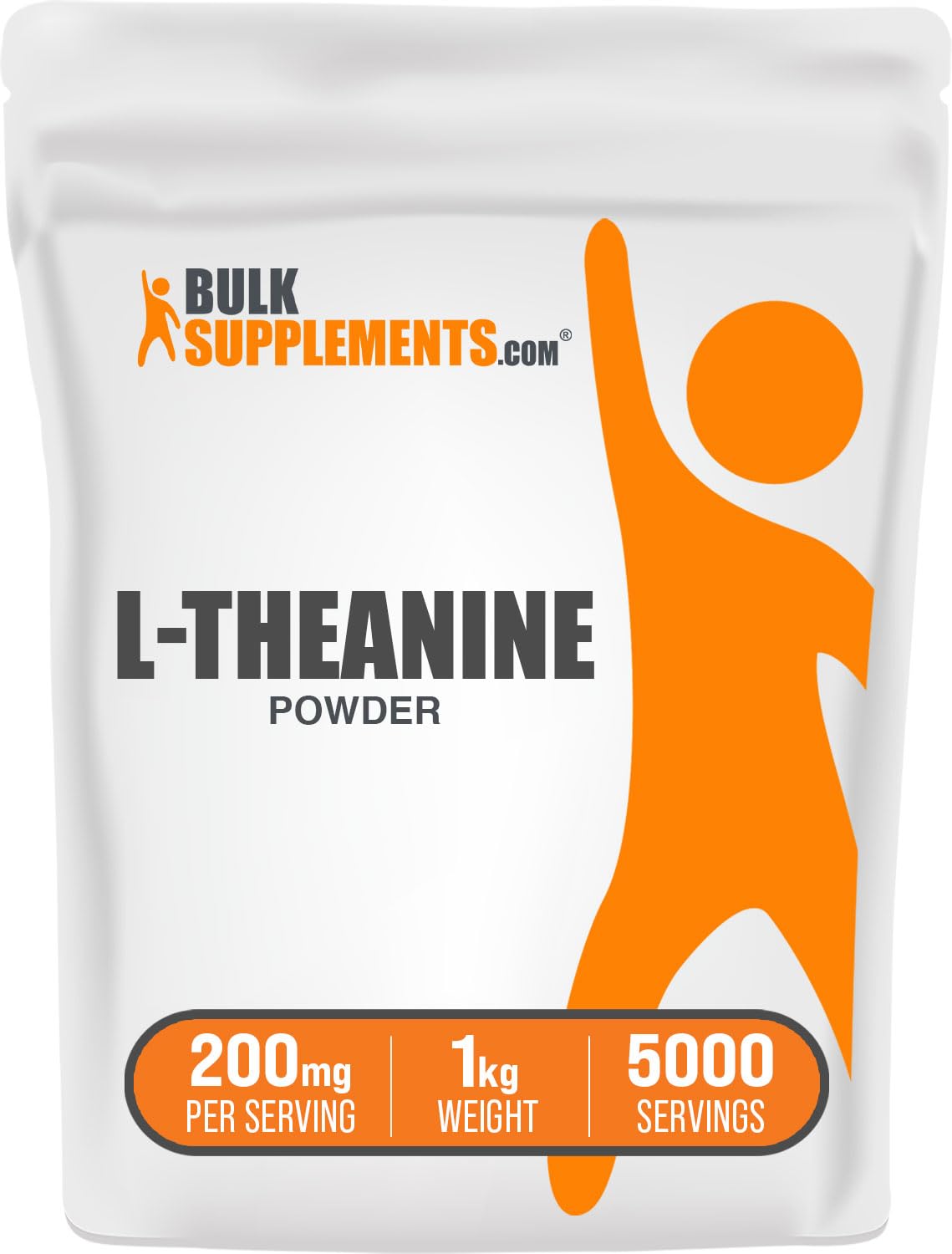 BulkSupplements.com L-Theanine Powder - L-Theanine Supplement, L-Theanine 200mg - Amino Amino Supplement, Pure & Gluten Free, 200mg per Serving, 1kg (2.2 lbs) (Pack of 1)