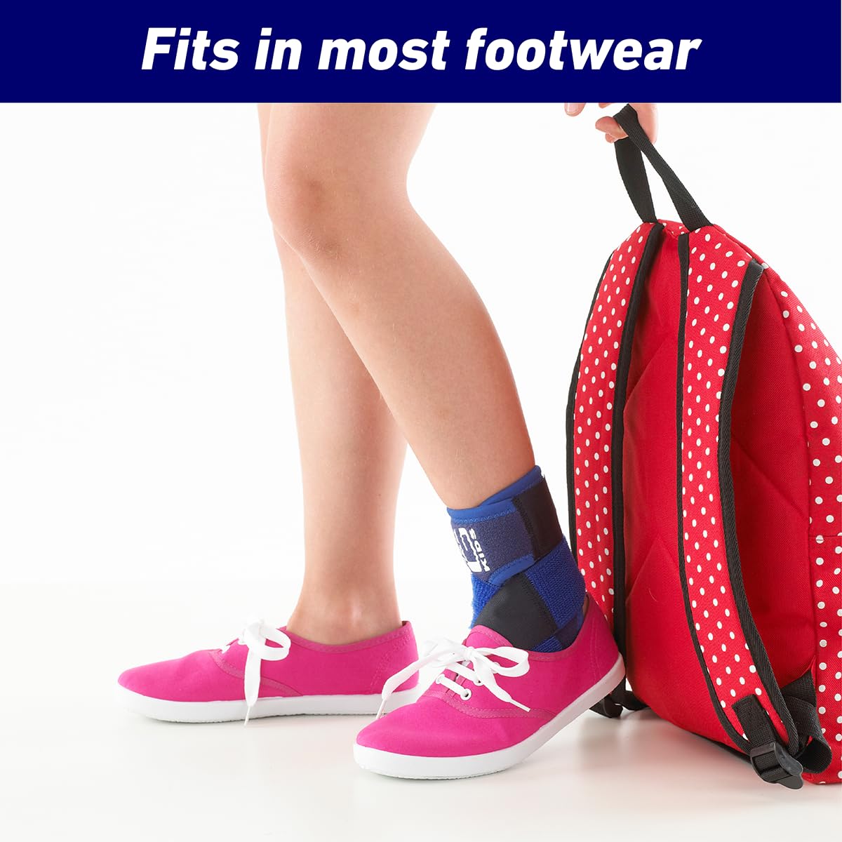 Neo-G Ankle Brace for Kids - Support For Juvenile Arthritis Relief, Joint Pain, Ankle Injuries, Gymnastics, Basketball, Volleyball - Adjustable Compression - Class 1 Medical Device - 1 Size - Blue