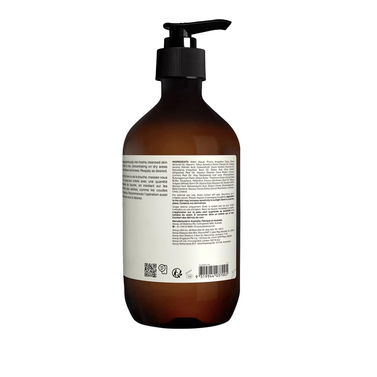 Aesop Rind Concentrate Body Balm | Soften & Smooth Skin | Uplifting Citrus Aroma & Nourishing Nut Oil Extracts | 16.9 oz / 500 mL