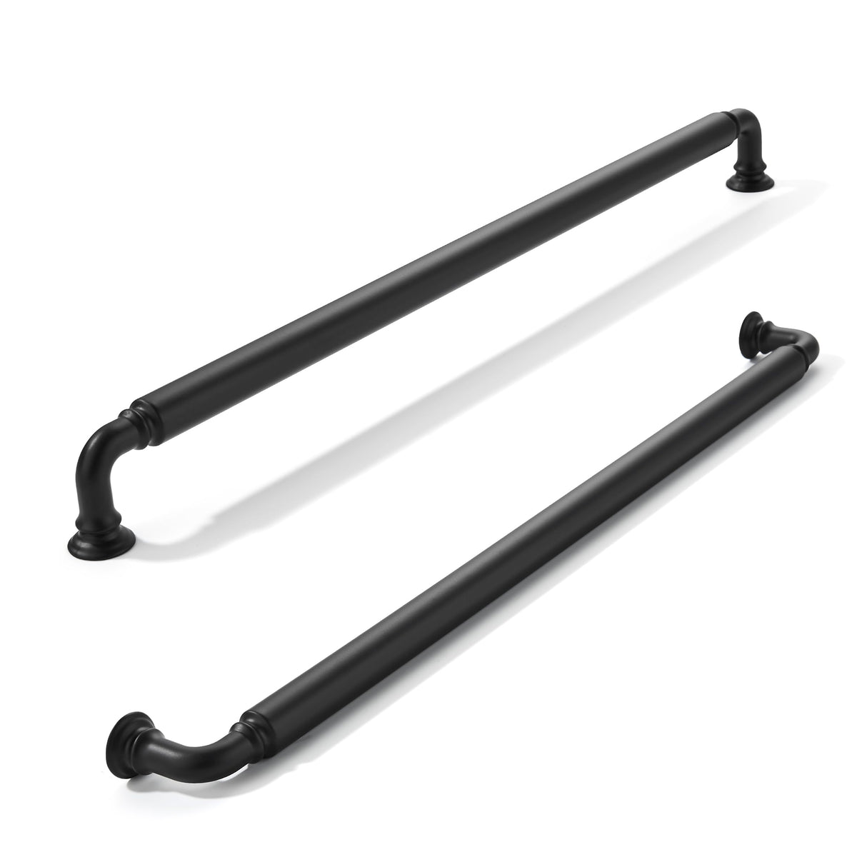khtumeware 2-Pack Matte Black Heavy-Duty Solid Cabinet Pulls, 12 Inch(305mm) Hole Center, Drawer Pulls, Cabinet Hardware, Suitable for Kitchen Cabinets, Bathrooms and Dressers