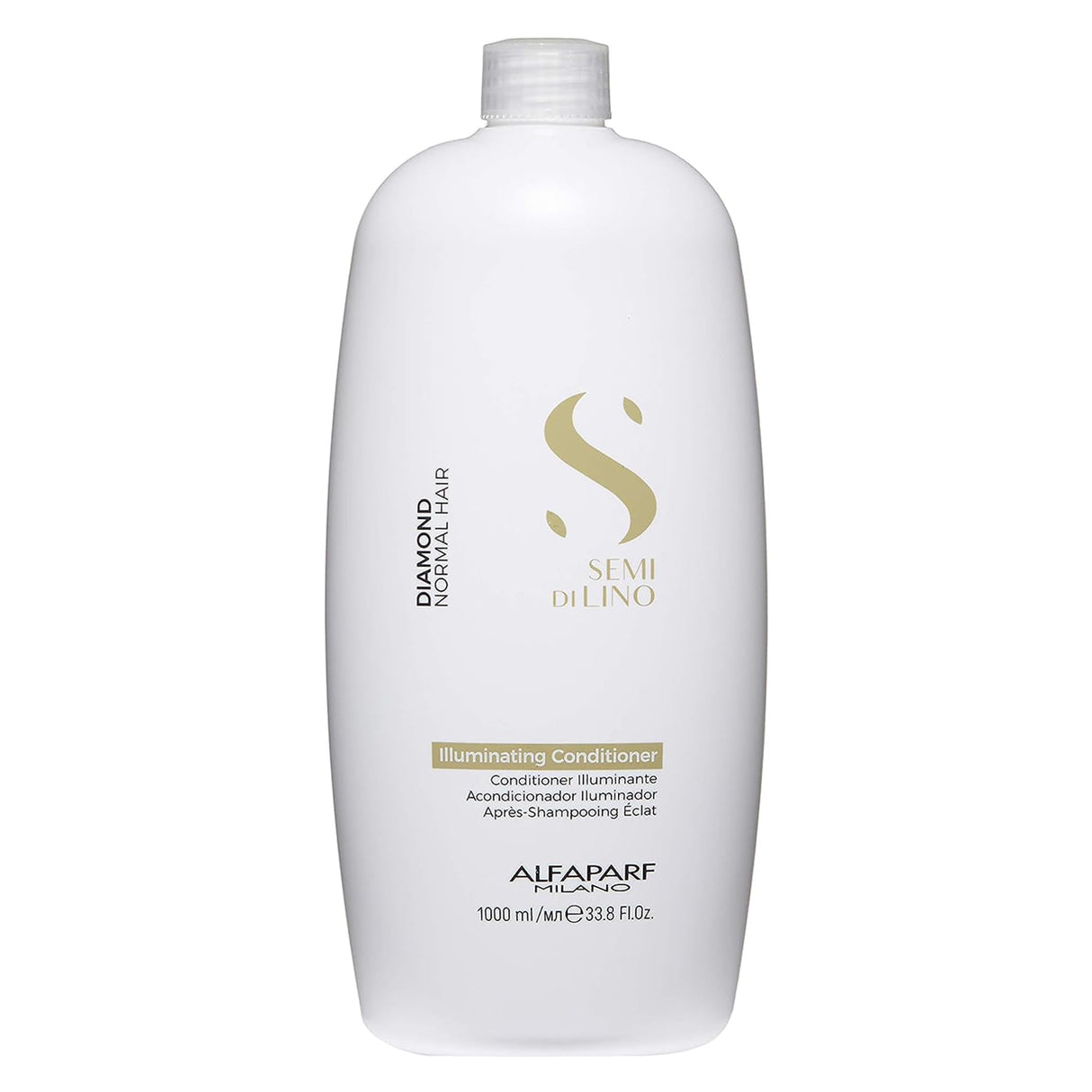 Alfaparf Milano Semi Di Lino Diamond Illuminating Conditioner - Moisturizing Conditioner For Normal and Color Treated Hair - Sulfate & Paraben Free Professional Hair Care (33.8 oz)
