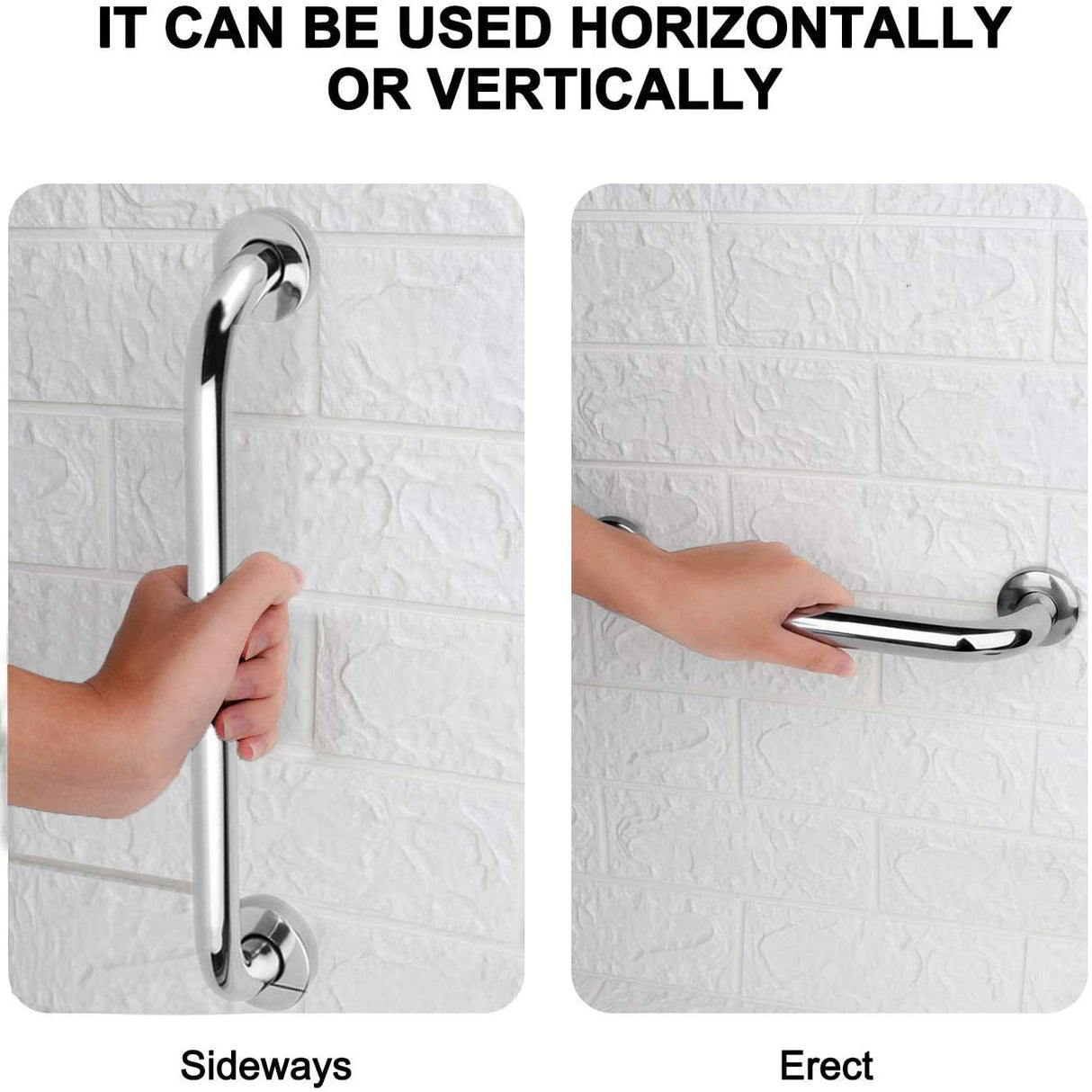 2 Pack Shower Grab Bar Stainless Steel Bathroom Grab Bars Shower Bath Handle Grab Bars for Bathtub Showers 18 Inch