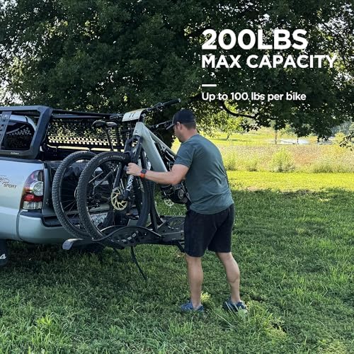 E-Bike Rack Hitch Mount Platform Style for Cars Trucks SUVs Minivans RV, fits E-Bike with Up to 5-inch Fat Tire Carrier Rack 200 lbs Capacity