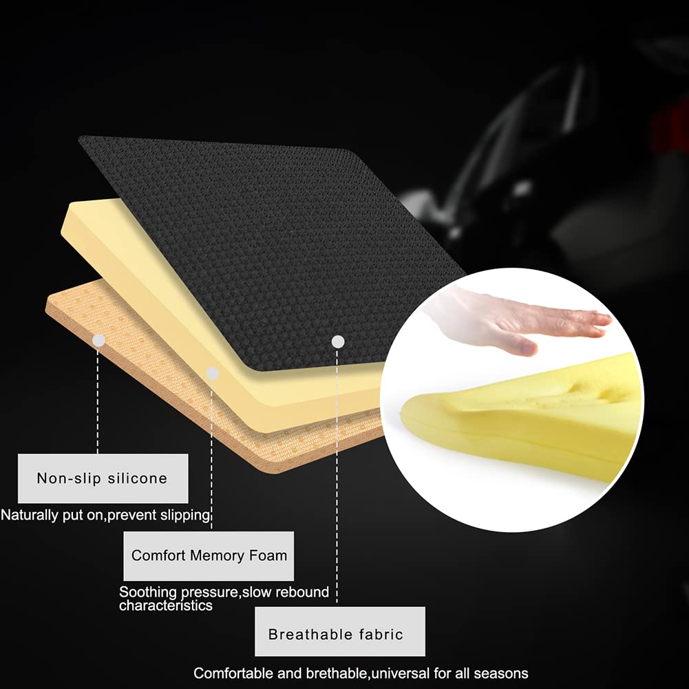 ACBAGI Car Seat Cushion Driver Seat Cushion with 1.2inch Comfort Memory Foam for Car, Office Chair and Home Chair
