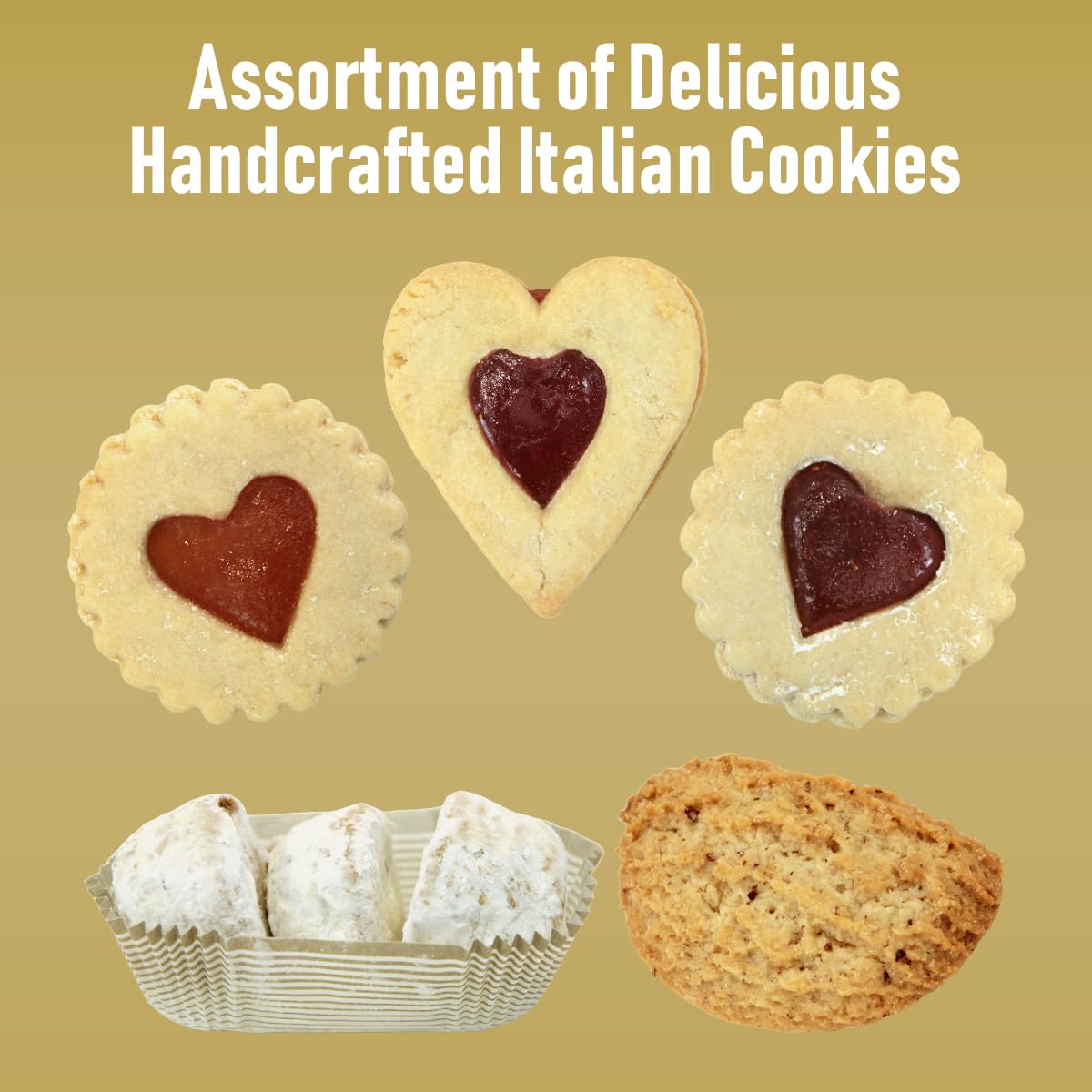 Assorted Italian Cookies Gift Box, 30+ Pieces Individually Wrapped Traditional Gourmet Cookies - 2Lb Square Tin with Authentic Premium Pastries for Holiday Gifting, Coffee Pairing, and Christmas Celebrations