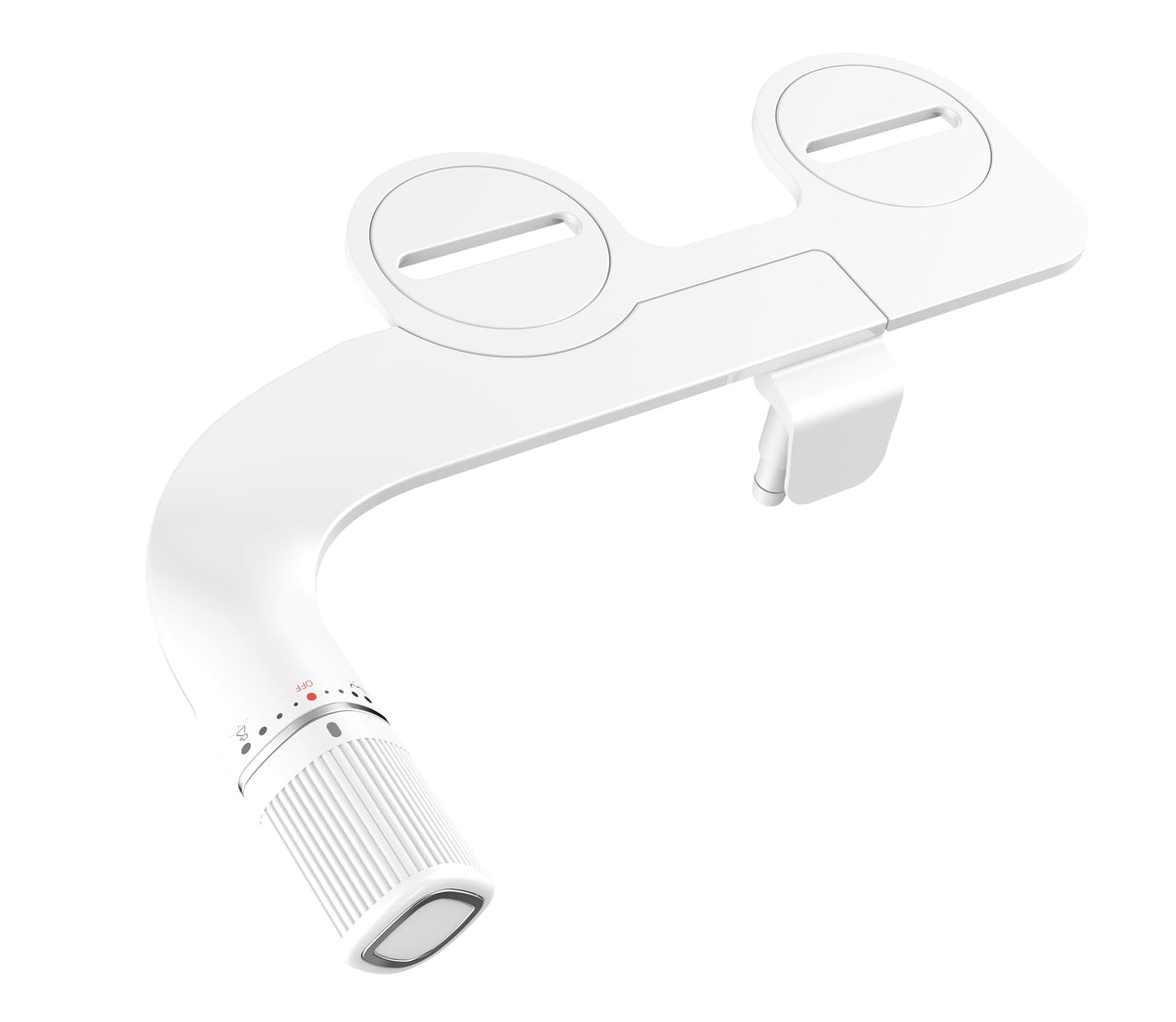 BIGCOW Ultra-Slim Bidet Attachment for Toilet - Dual Nozzle (Frontal & Rear Wash) with Adjustable Cold Water Pressure and Stainless Steel Inlet - Hygienic Solution for Fresh Cleanliness, Silver 1 Pcs