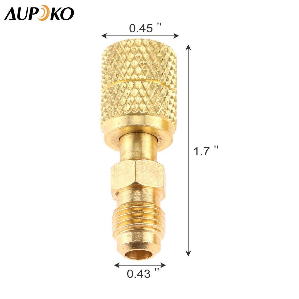 Aupoko R410A Straight Swivel Adapter, R410A Mini Split Adapter with 5/16’’ SAE Female x 1/4’’ SAE Male Quick Couplers Thread, Fits for HVAC Air Conditioner Mini Split System - 2 PC