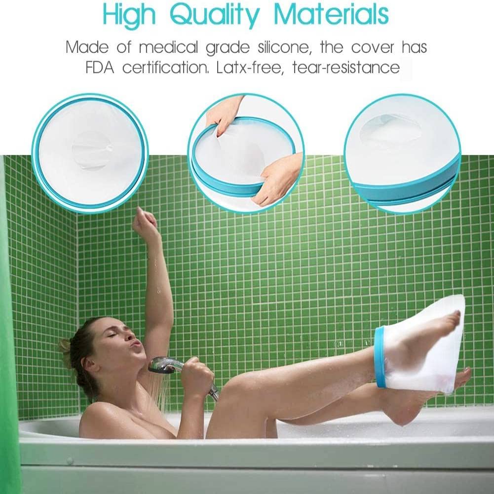 DOACT Water Proof Leg Cast Cover for Shower, Foot Cast Cover Wound Protector Watertight Cast Bag Covers Keep Leg Cast Bandage Dry