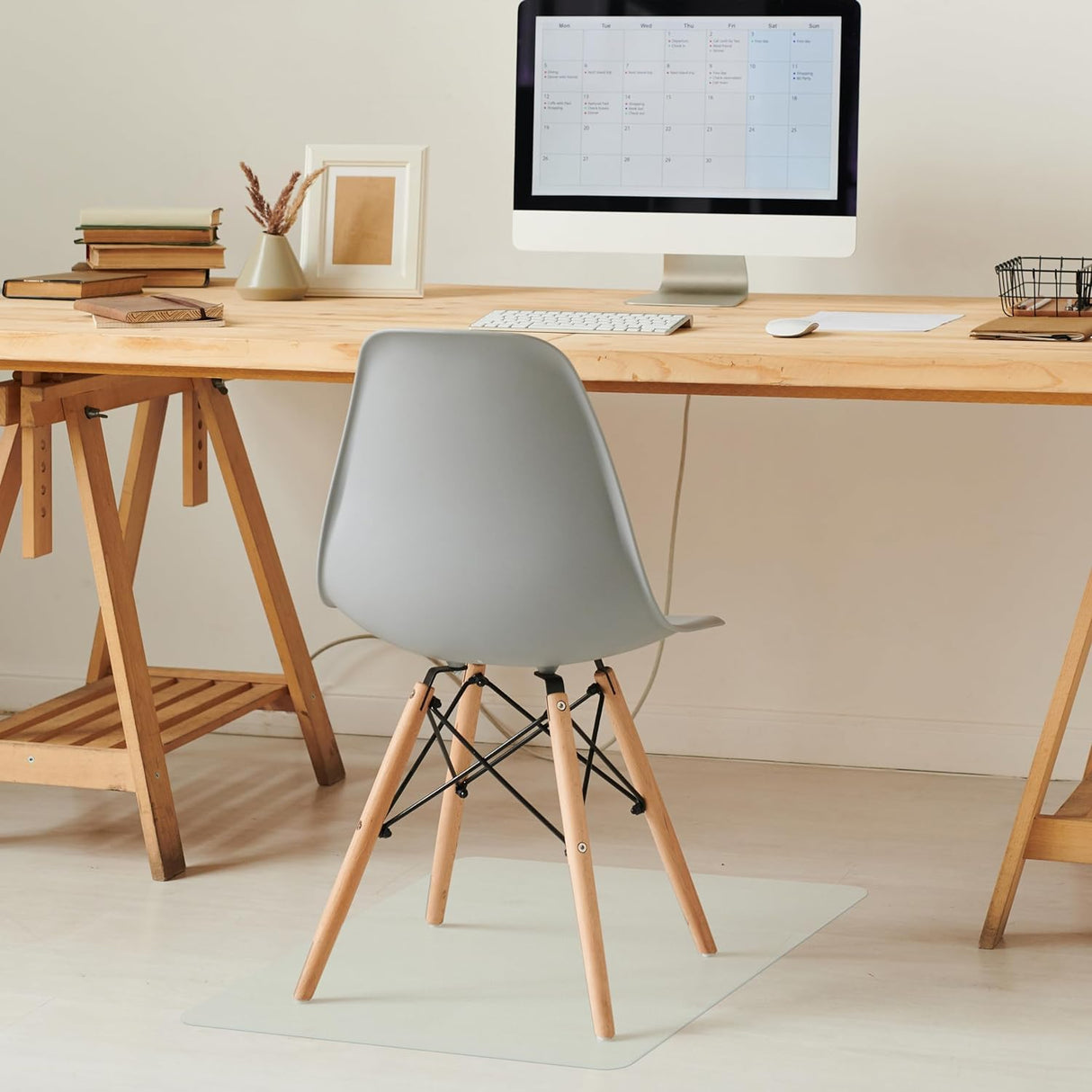 Chair Mat for Hardwood Floor Rectangles 28" x 30", Small Desk Floor Protector Chair Mats for Chairs, Clear Office Chair Mat for Low Pile and Hardwood Floor,Small Chair mat