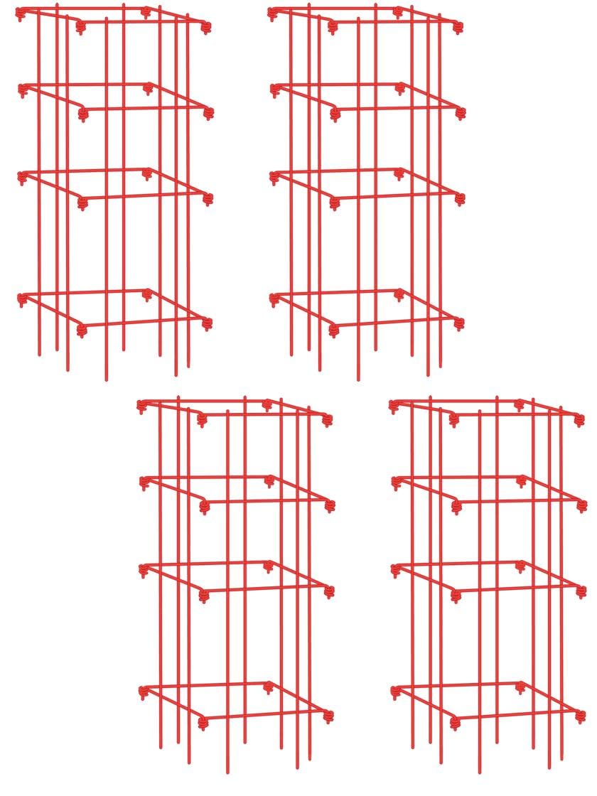 Gardener's Supply Company Lifetime Tomato Cages, Red, Set of 4