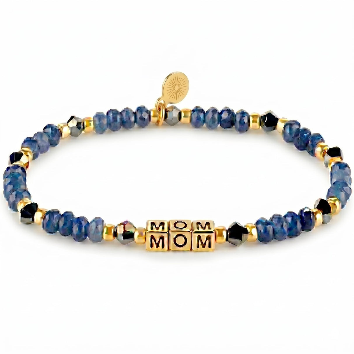INSPIRED VOICES Inspirational Bracelets for Women, Mom, Gold Plated, Blue