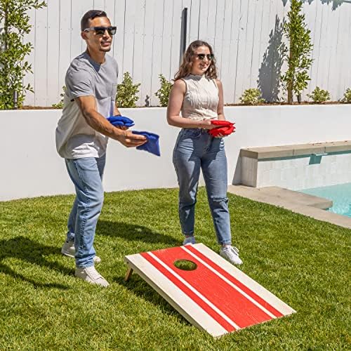 GoSports Portable Cornhole Sets, 8 Styles – Choose 4 x 2 ft or 3 x 2 ft - Boards Include 8 Bean Bags, Travel Case, and Game Rules