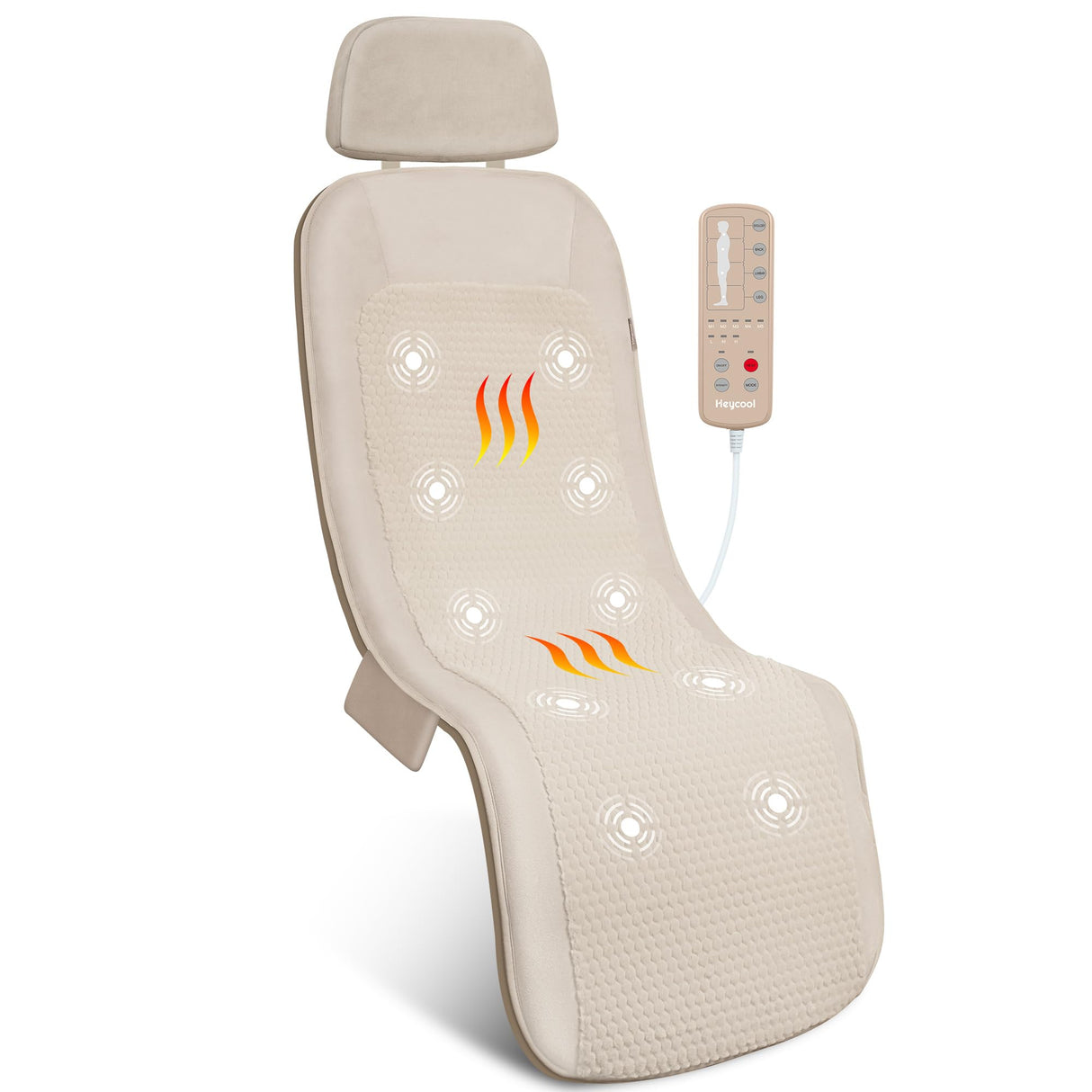 Massage Mat Full Body, Back Massager with Heat and Vibration, Massage Chair Pad, 10 Vibration Motors, 2 Heating Levels, Foldable, Gifts