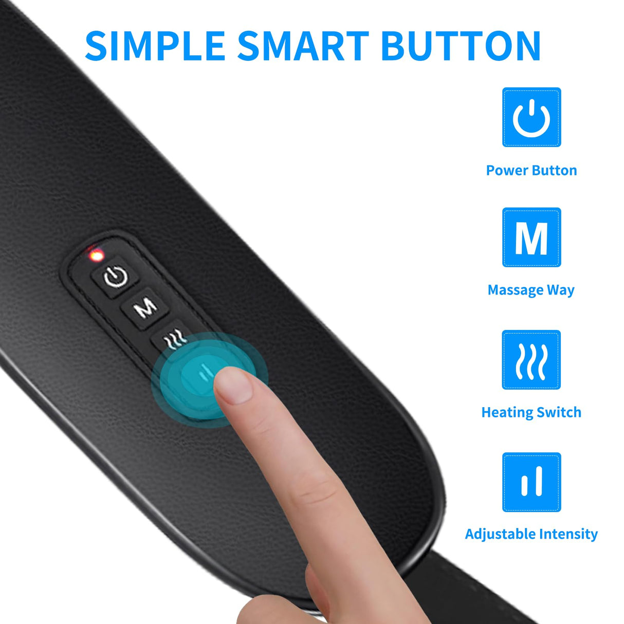 Cordless Neck Massager with Heat - Shiatsu Neck and Back Massager for Pain Relief Deep Tissue, Rechargeable 6D Kneading Leg Shoulder Massage Gifts for Women Men Mom Dad Birthday Mothers Fathers Day