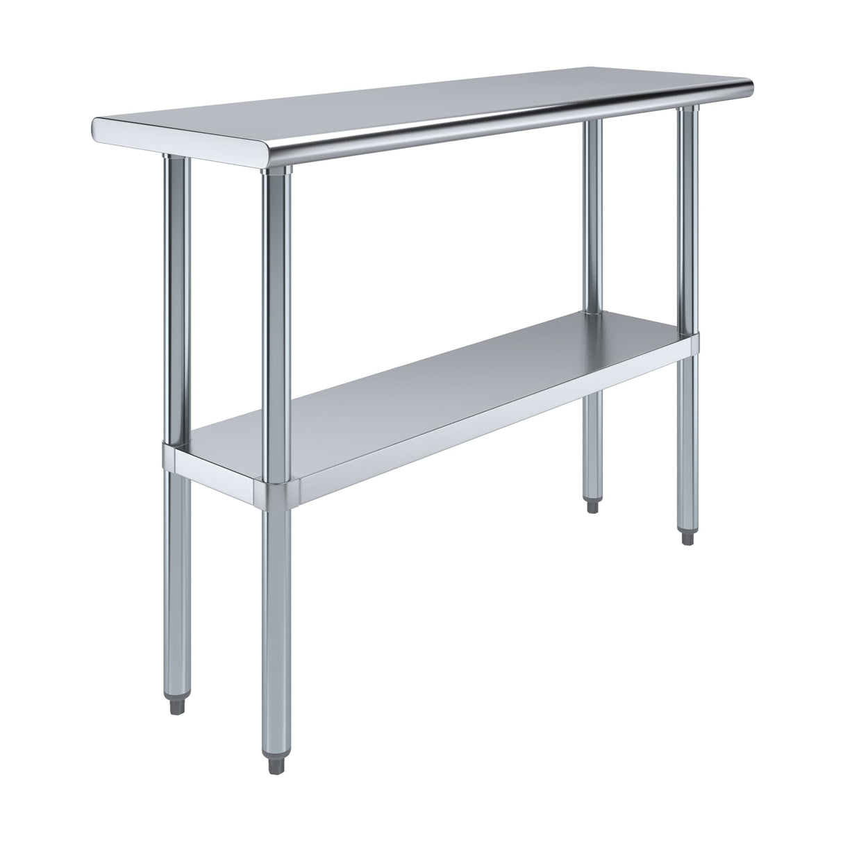 AmGood 16 in. x 48 in. Stainless Steel Work Table | Metal Kitchen Food Prep Table | NSF