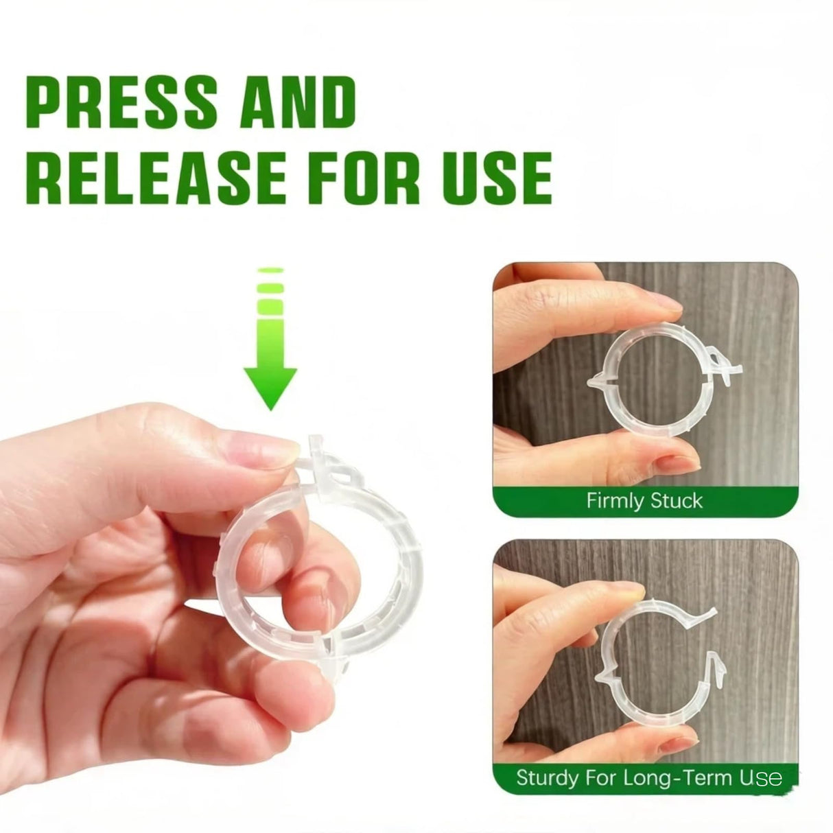Hytihtu 50Pcs Plant Support Clips Plastic Trellis Clips, Tomato Vine Clips