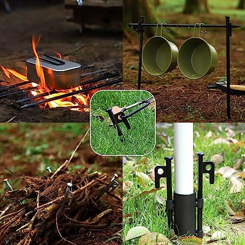 12 Pack Tent Stakes Heavy Duty Metal Tent Pegs for Camping Steel Tent Stakes 12 inch Unbreakable and Inflexible