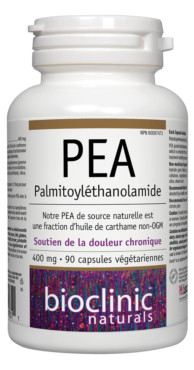 Bioclinic Naturals Pea Palmitoylethanolamide 400 mg 90 Vegetarian Capsules