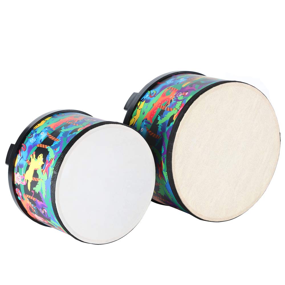 Ubblove Floor Tom Drum for Kids 8 inch Percussion Instrument Music Drum with 2 Mallets for Baby Children Special Christmas Birthday Gift, Black