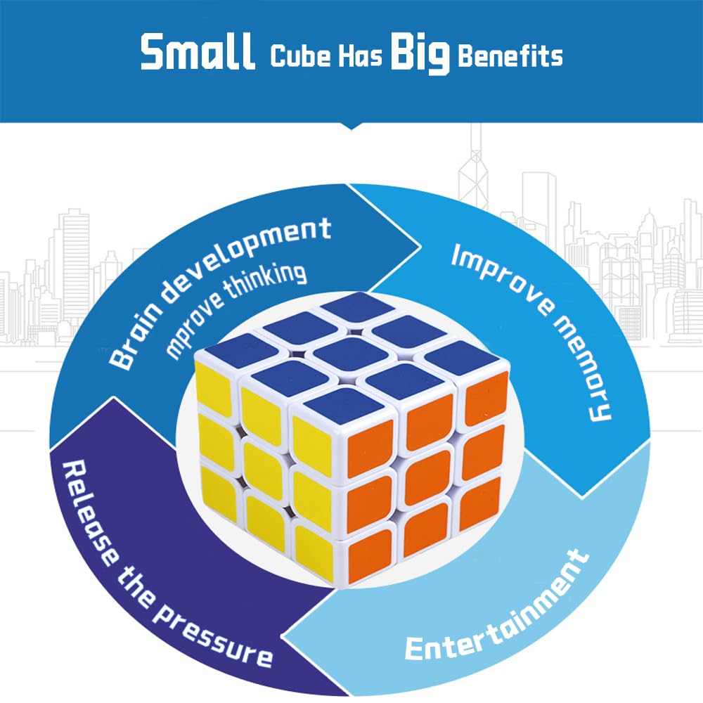 48 Pack Mini Cube Puzzle Party Favors for Kids, 1.18in 3x3 Magic Cube School Rewards & Classroom Prize for Students, Birthday Party Favors Easter Christmas Stocking Stuffers Gifts for Kids