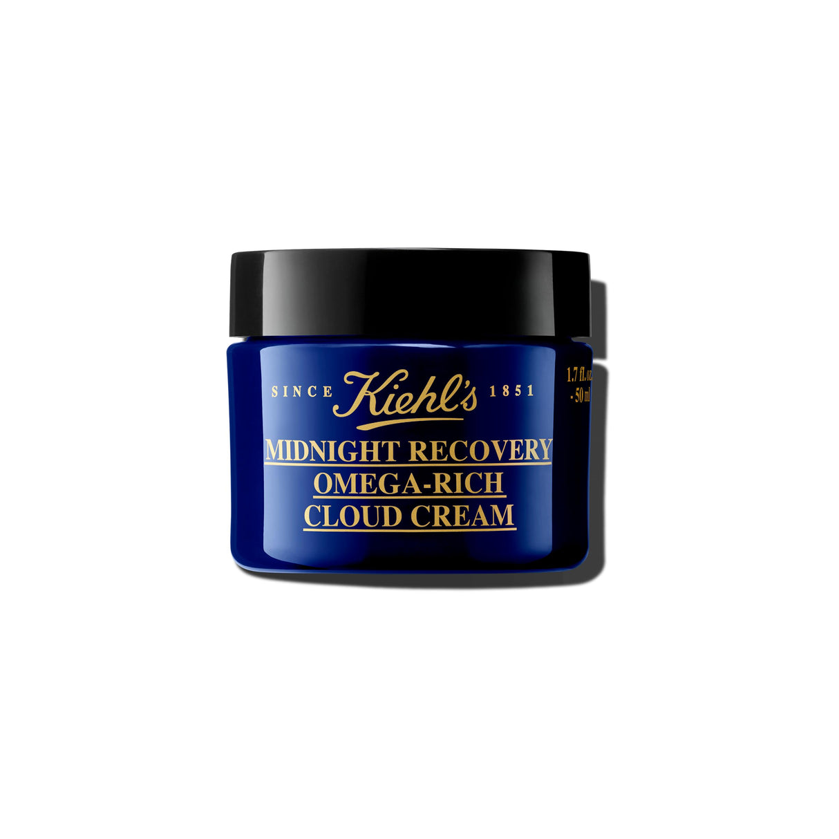 Kiehl's Midnight Recovery Omega Rich Botanical Night Cream, Overnight Renewing Face Moisturizer, Plumps & Replenishes Skin Barrier, with Omega Oils & Fatty Acids, Lavender Scent - 1.7 fl oz