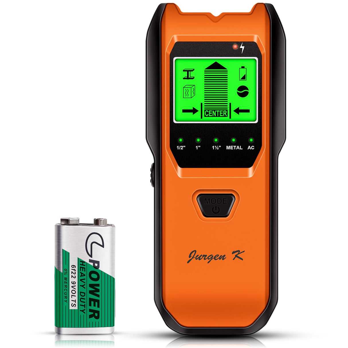 Stud Finder Wall Scanner, 5 in 1 Multi-function Upgraded Smart Stud Sensor, Wall Scanner with Battery for the Center& Edge of Metal, Studs and AC Wire, Pipe Locator for Walls