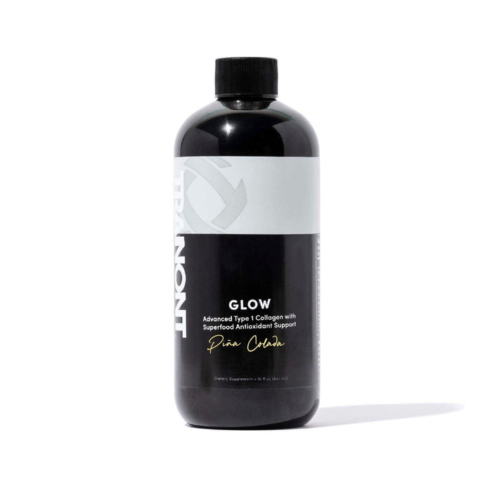 Tranont Glow Advanced Type 1 Collagen with Superfood Antioxidant Support | Healthier Hair, Glowing Skin, Strong Nails & Joints | Liquid Collagen with Hyaluronic Acid & Peptides - 15oz. Piña Colada
