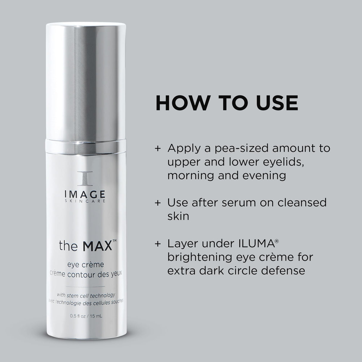 IMAGE Skincare, the MAX Eye Crème, Under Eye Cream to Reduce Appearance of Fine Lines and Puffiness for Brighter Looking Eye Area, 0.5 oz