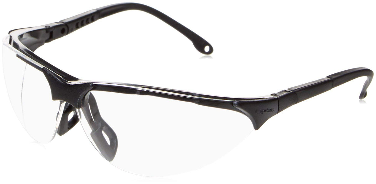 Amazon Basics R200 Anti-Fog Protective Eyewear, Safety Goggles for Shooting, Clear Lens, Unisex Lightweight, 12-Count